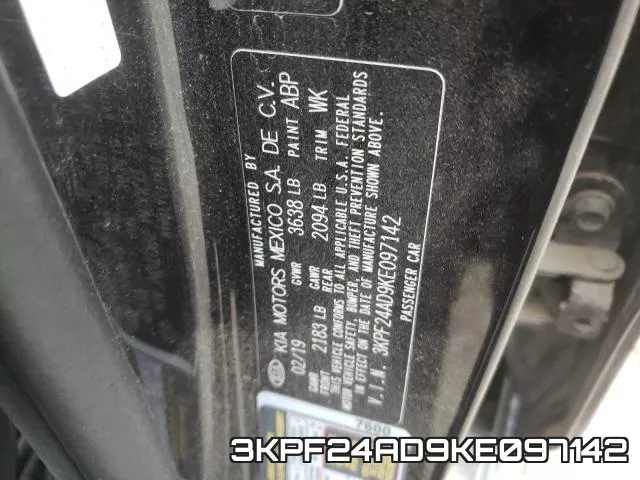 3KPF24AD9KE097142 фото 2