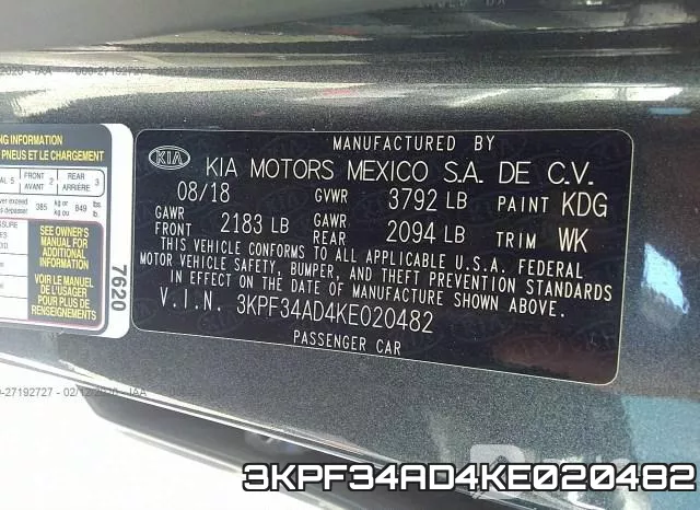 3KPF34AD4KE020482 фото 10