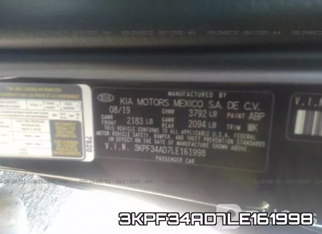 3KPF34AD7LE161998 фото 10