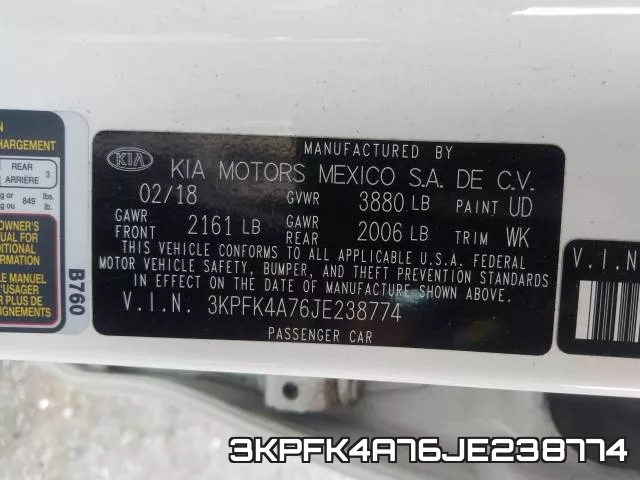 3KPFK4A76JE238774 фото 2