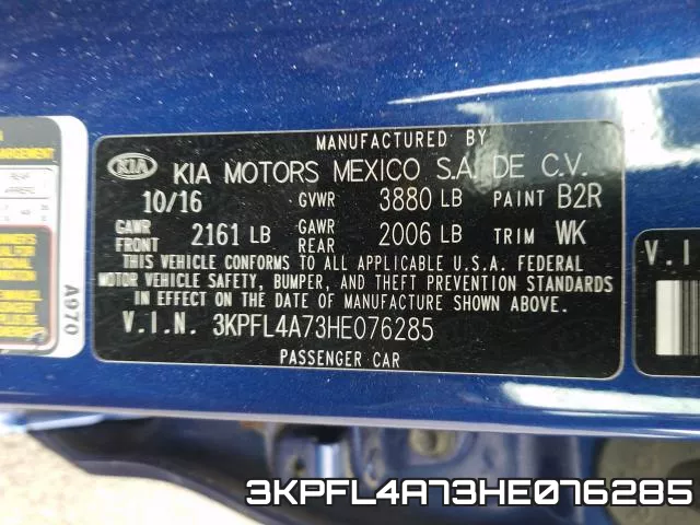 3KPFL4A73HE076285 фото 2
