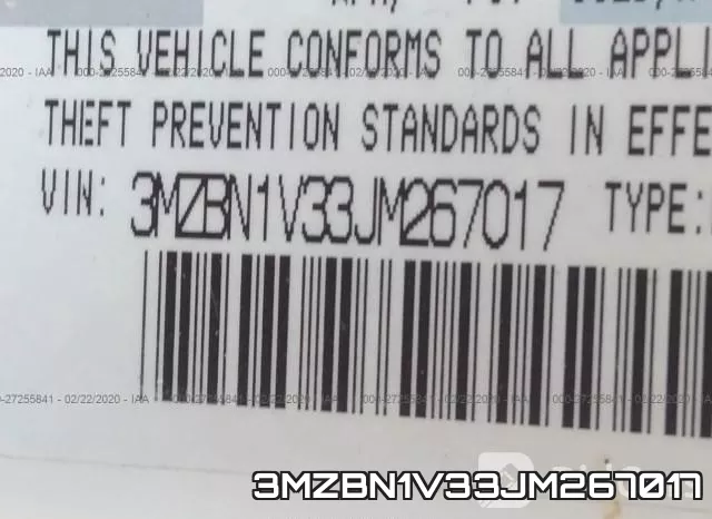 3MZBN1V33JM267017 фото 10