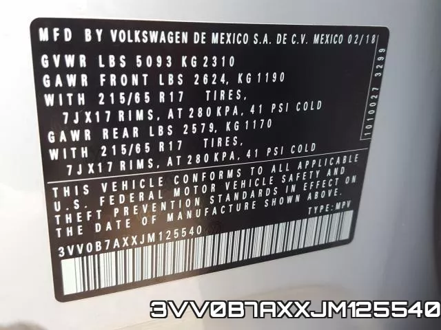3VV0B7AXXJM125540 фото 2