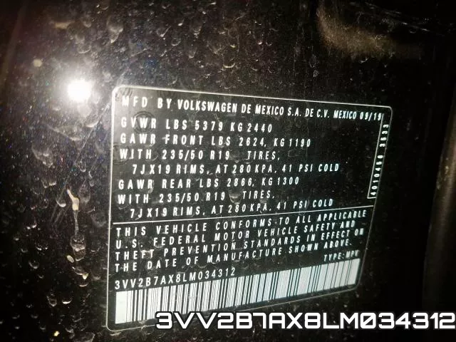 3VV2B7AX8LM034312 фото 2
