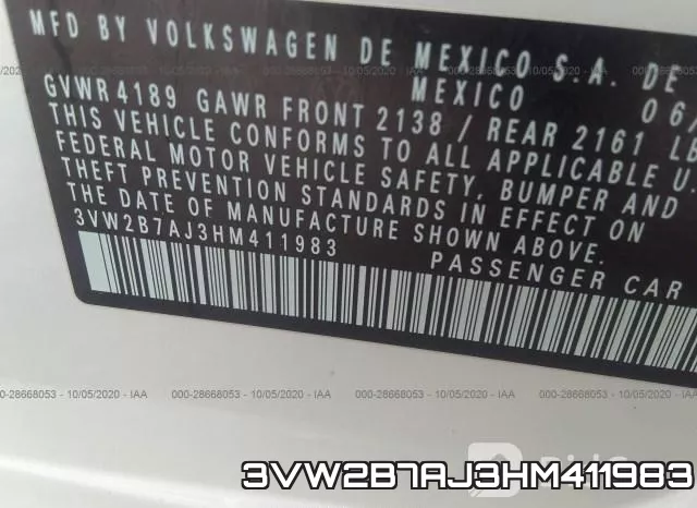 3VW2B7AJ3HM411983 фото 10