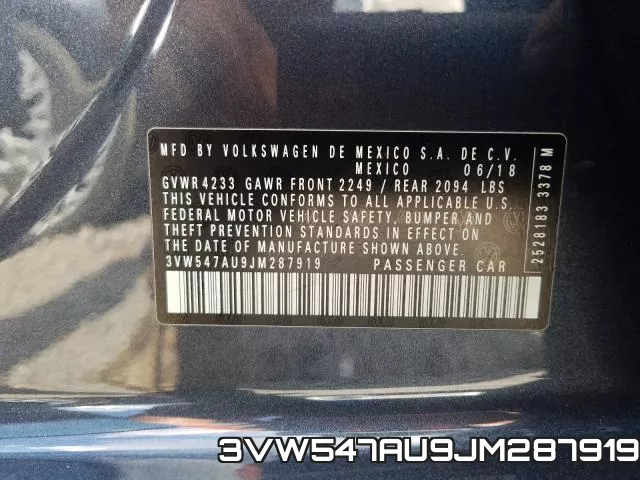 3VW547AU9JM287919 фото 2