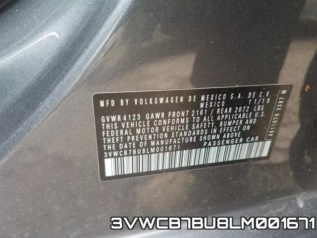 3VWCB7BU8LM001671 фото 2