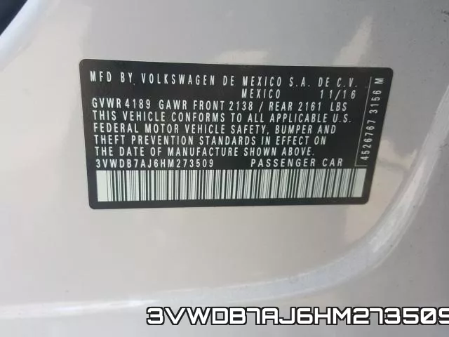 3VWDB7AJ6HM273509 фото 2