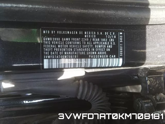 3VWFD7AT0KM708181 фото 2