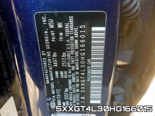 5XXGT4L30HG166015 фото 2