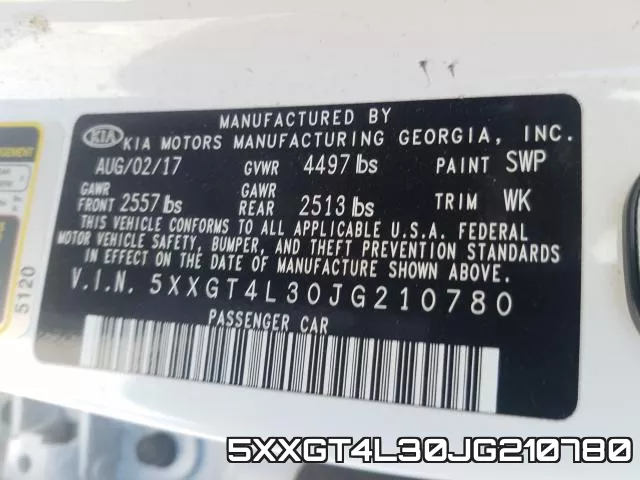 5XXGT4L30JG210780 фото 2
