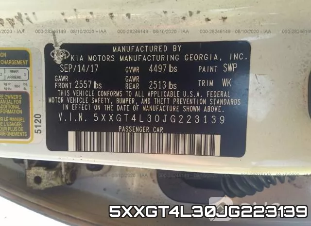 5XXGT4L30JG223139 фото 10