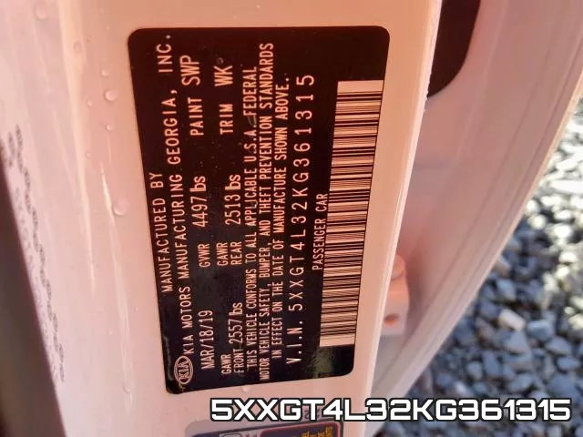 5XXGT4L32KG361315 фото 2