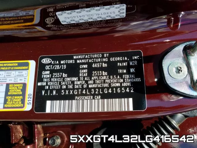 5XXGT4L32LG416542 фото 2