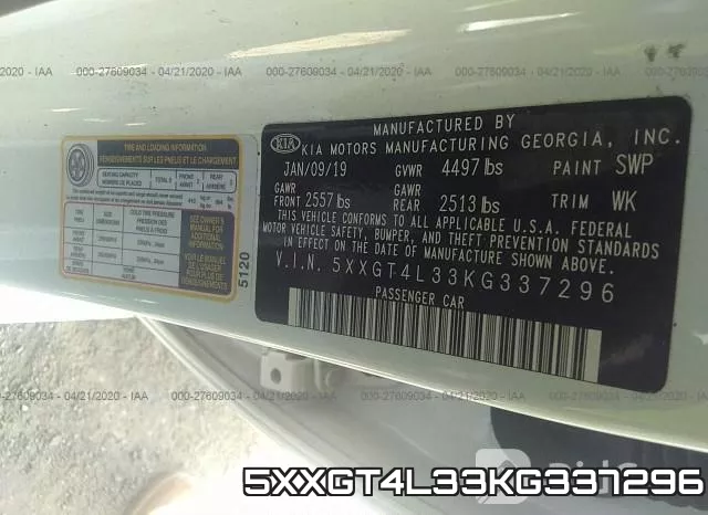 5XXGT4L33KG337296 фото 10