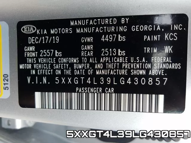5XXGT4L39LG430857 фото 2
