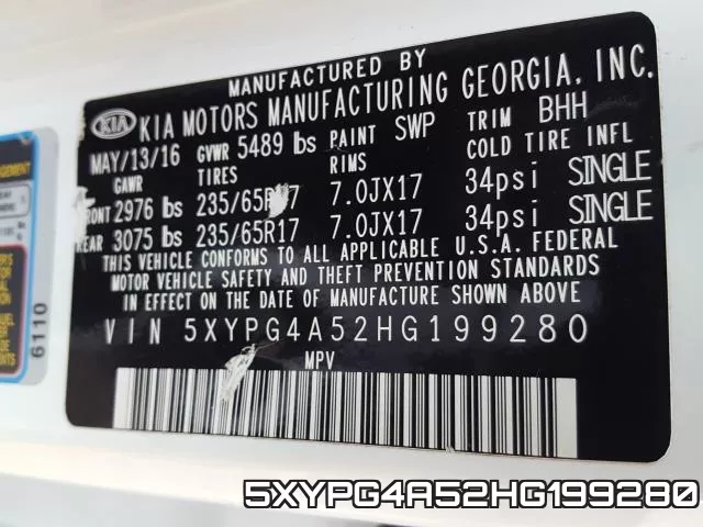 5XYPG4A52HG199280 фото 2