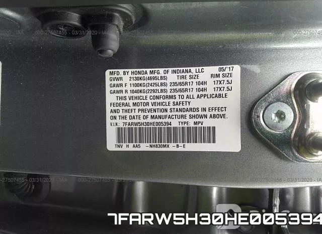 7FARW5H30HE005394 фото 10