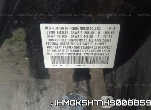 JHMGK5H77HS008859 фото 10