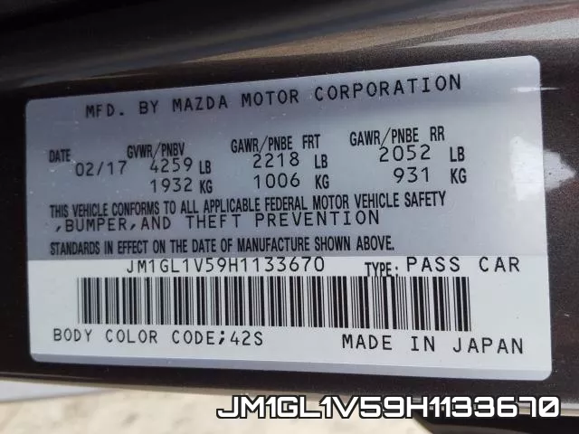 JM1GL1V59H1133670 фото 2