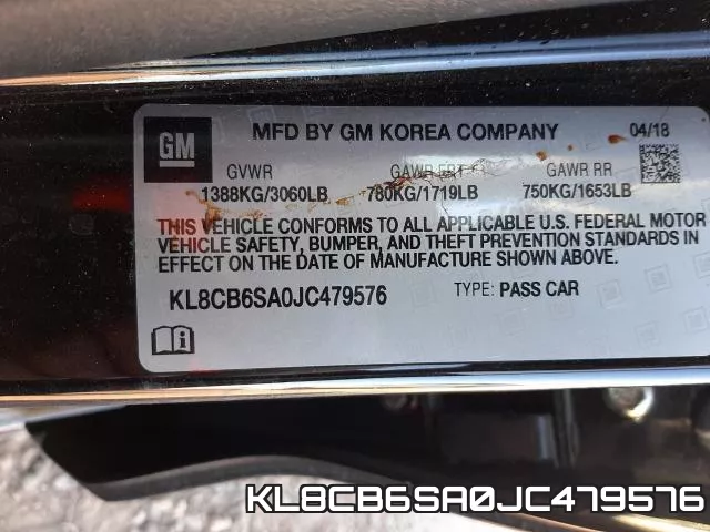 KL8CB6SA0JC479576 фото 2