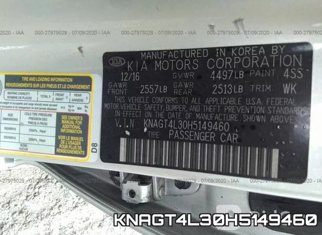 KNAGT4L30H5149460 фото 10