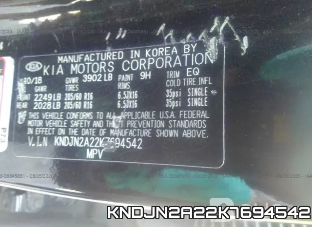 KNDJN2A22K7694542 фото 10