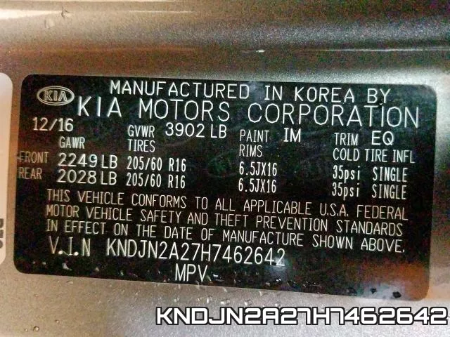KNDJN2A27H7462642 фото 2