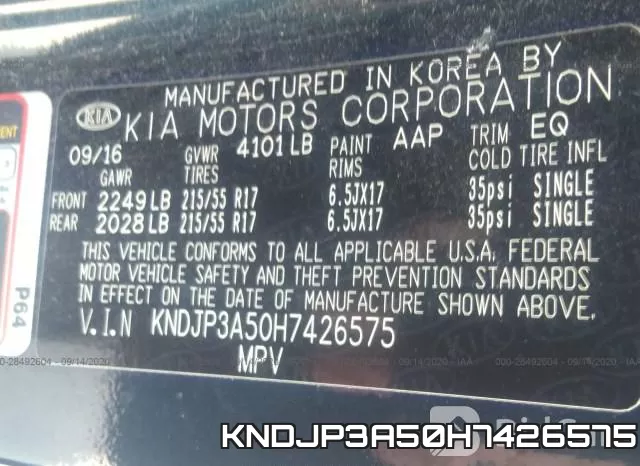 KNDJP3A50H7426575 фото 10