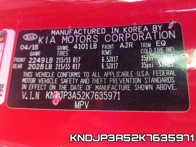 KNDJP3A52K7635971 фото 2
