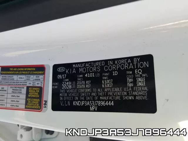 KNDJP3A53J7896444 фото 2