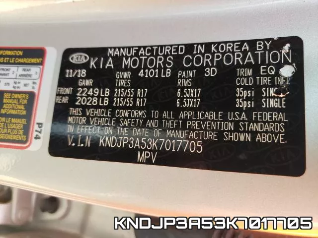 KNDJP3A53K7017705 фото 2