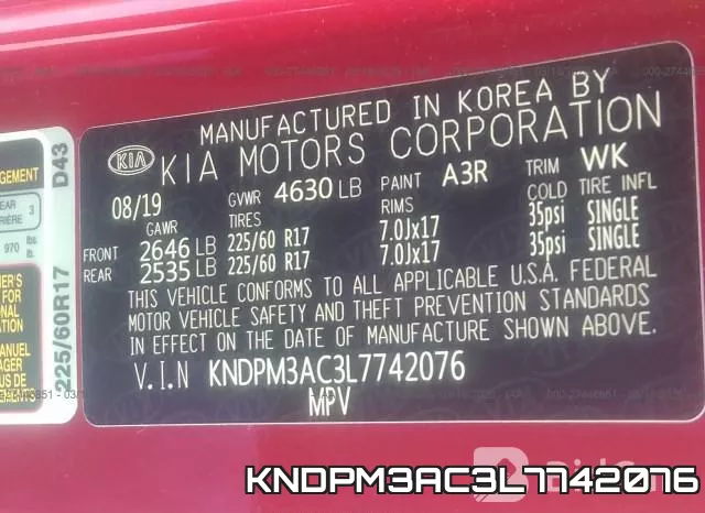 KNDPM3AC3L7742076 фото 10