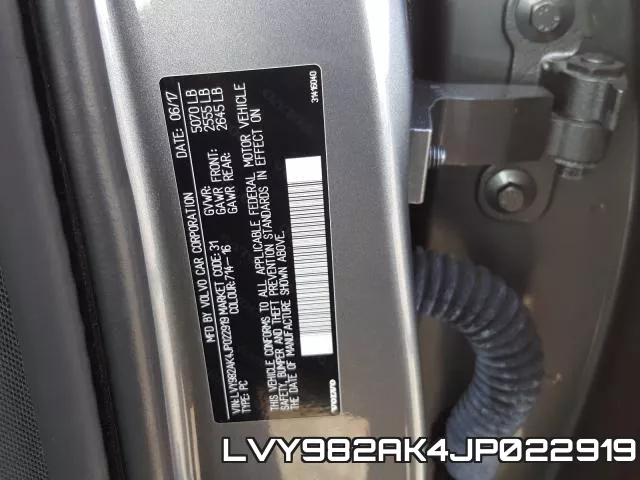 LVY982AK4JP022919 фото 2