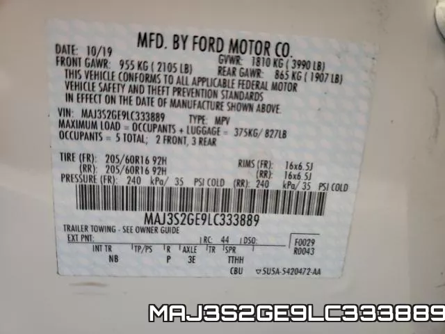 MAJ3S2GE9LC333889 фото 2