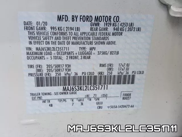 MAJ6S3KL2LC351711 фото 2