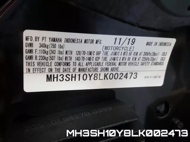 MH3SH10Y8LK002473 фото 2