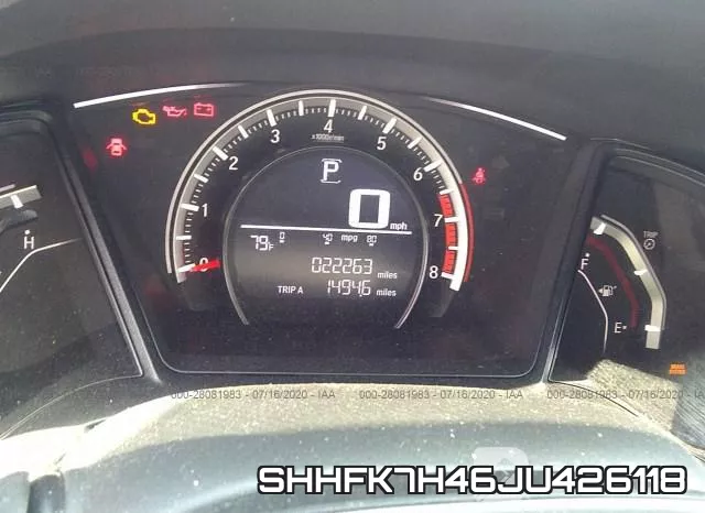 SHHFK7H46JU426118 фото 8