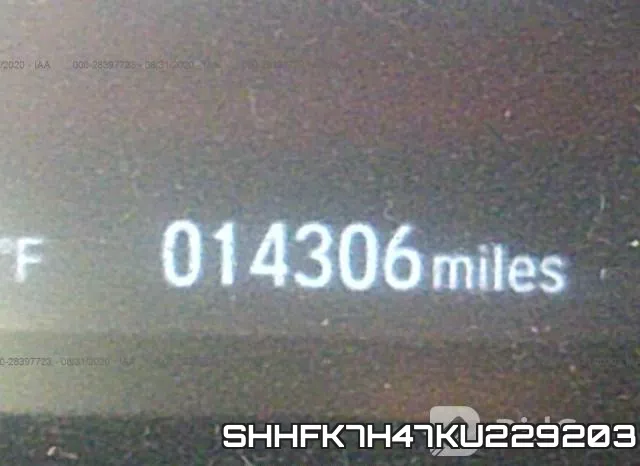 SHHFK7H47KU229203 фото 8