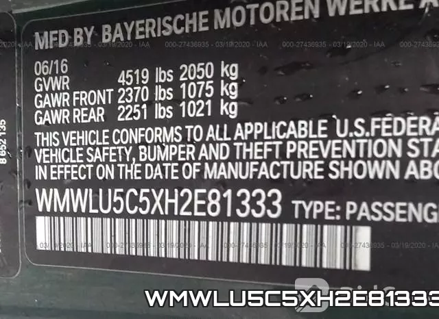WMWLU5C5XH2E81333 фото 9