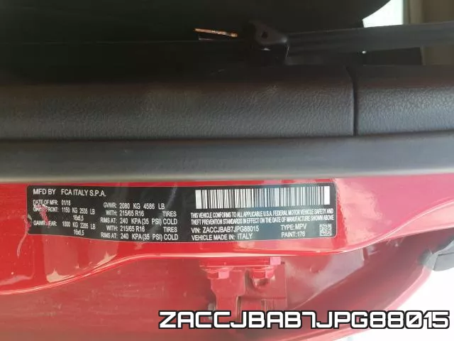 ZACCJBAB7JPG88015 фото 2