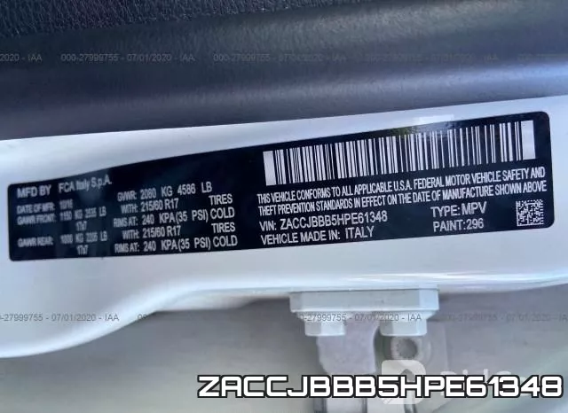 ZACCJBBB5HPE61348 фото 10