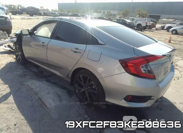 19XFC2F83KE208636 фото 4