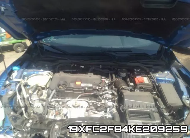 19XFC2F84KE209259 фото 2