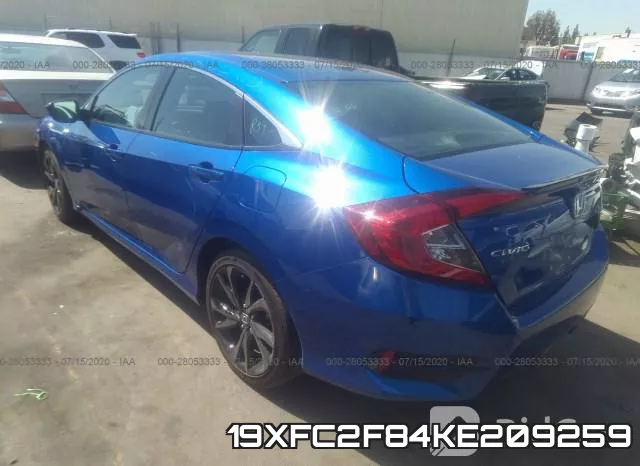 19XFC2F84KE209259 фото 4