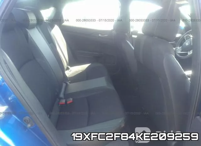 19XFC2F84KE209259 фото 8