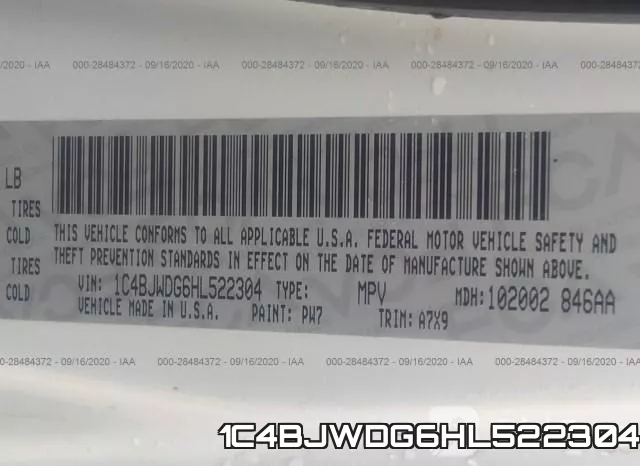 1C4BJWDG6HL522304 фото 10