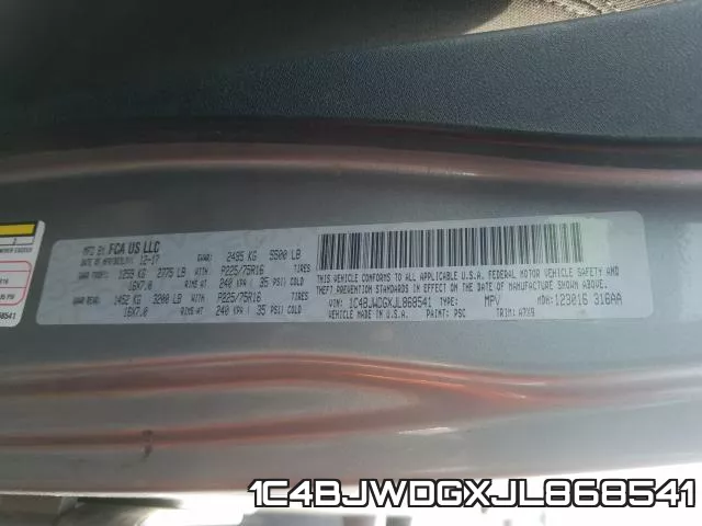 1C4BJWDGXJL868541 фото 2
