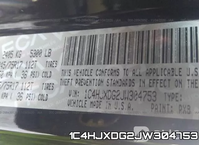1C4HJXDG2JW304753 фото 10
