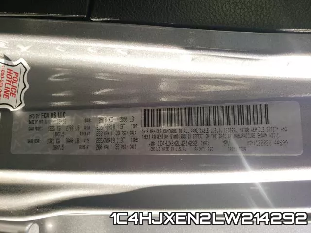 1C4HJXEN2LW214292 фото 2